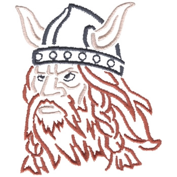 Viking Outline Machine Embroidery Design