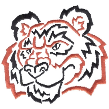 Tiger Outline Machine Embroidery Design