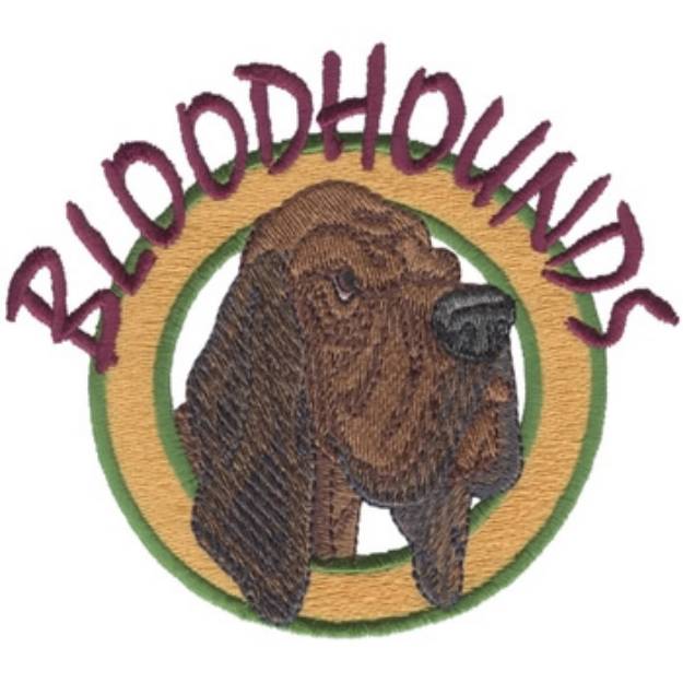 Picture of Bloodhounds Machine Embroidery Design