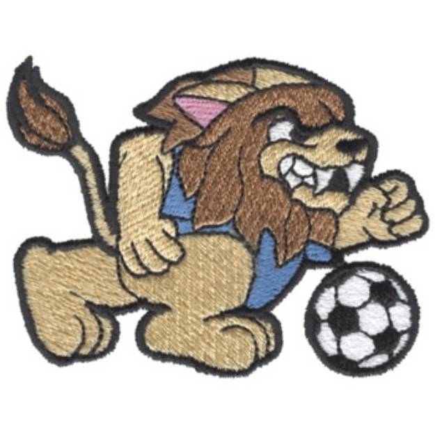 Picture of Soccer Lion Machine Embroidery Design