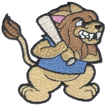 Baseball Lion Machine Embroidery Design