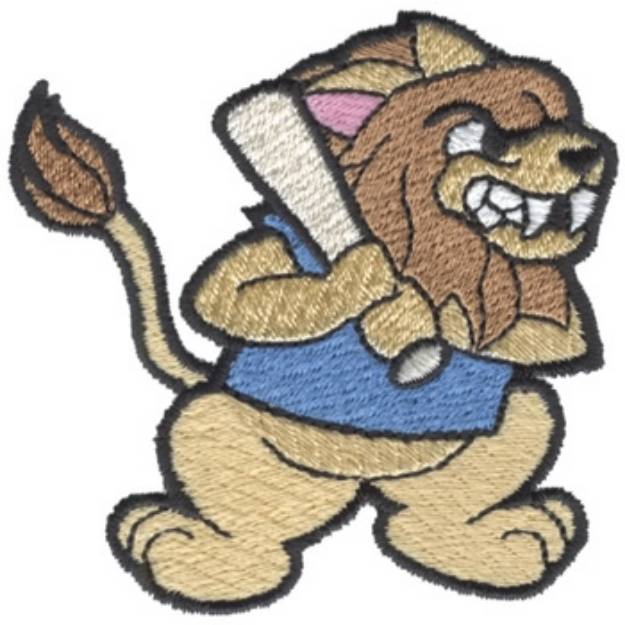 Picture of Baseball Lion Machine Embroidery Design