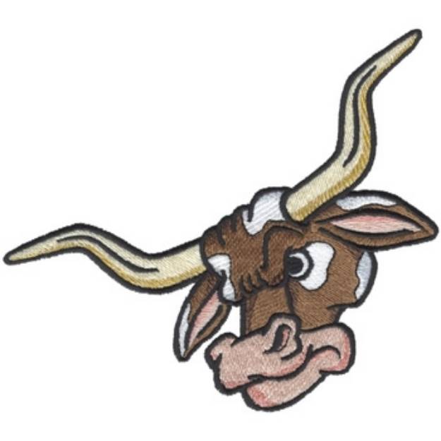 Picture of Longhorns Head Machine Embroidery Design
