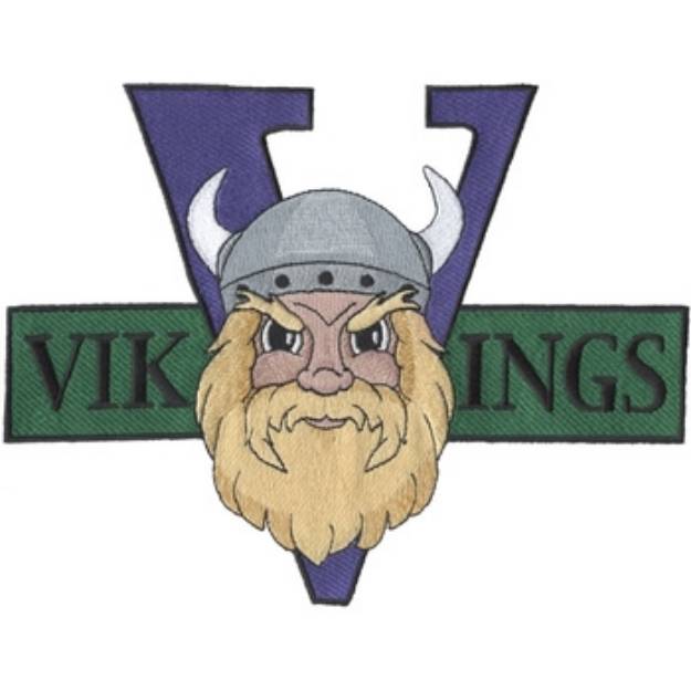 Picture of Vikings Emblem Machine Embroidery Design