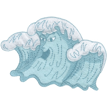 Angry Waves Machine Embroidery Design