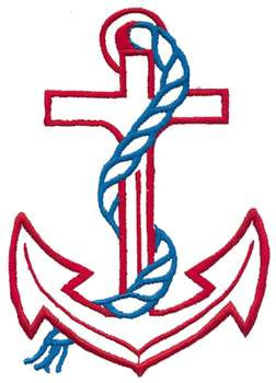 Anchor Outline Machine Embroidery Design