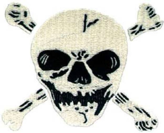 Picture of Skull & Crossbones Machine Embroidery Design