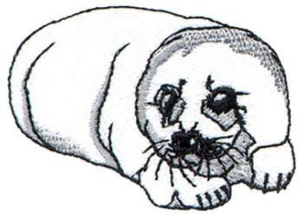 Picture of Harp Seal Machine Embroidery Design
