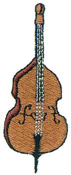 Double Bass Machine Embroidery Design