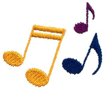 Music Notes Machine Embroidery Design