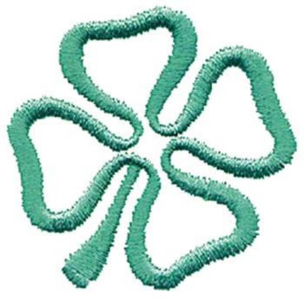 Picture of 4-leaf Clover Outline Machine Embroidery Design