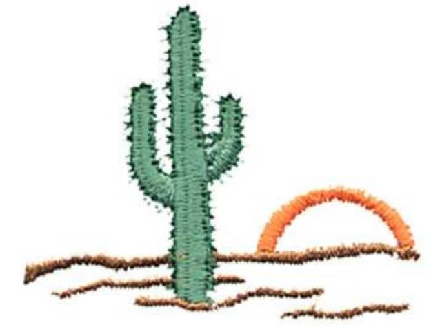 Picture of Cactus Scene Machine Embroidery Design