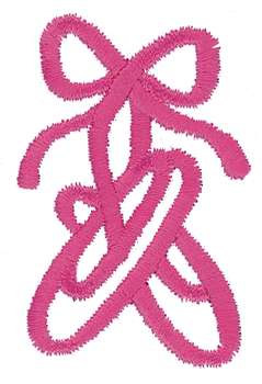 Ballet Slippers Outline Machine Embroidery Design