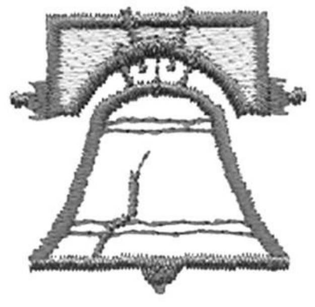Picture of Liberty Bell Outline Machine Embroidery Design