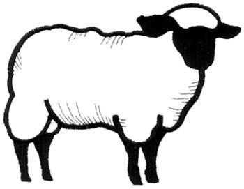 Sheep Outline Machine Embroidery Design