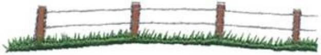 Picture of Barbwire Fence Machine Embroidery Design