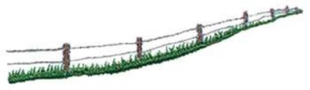 Picture of Barbwire Fence Machine Embroidery Design
