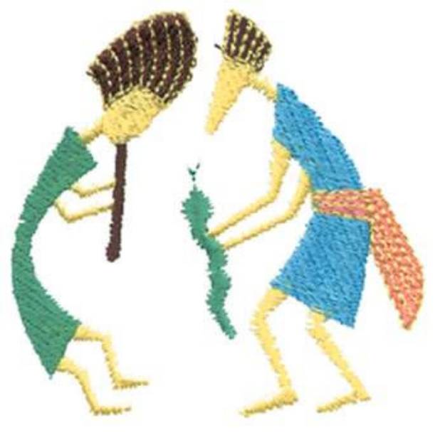 Picture of Southwestern Dancers Machine Embroidery Design