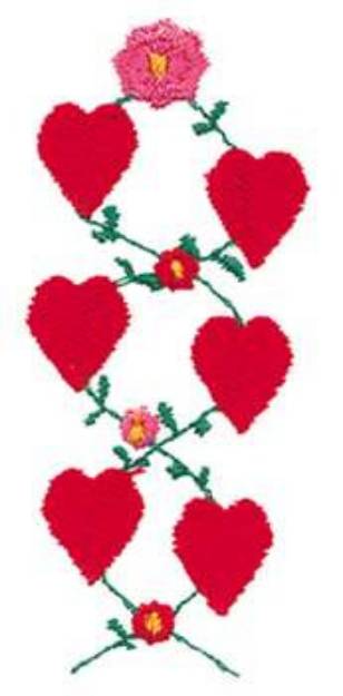 Picture of Hearts & Flowers Machine Embroidery Design