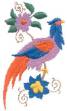 Picture of Bird & Flowers Machine Embroidery Design