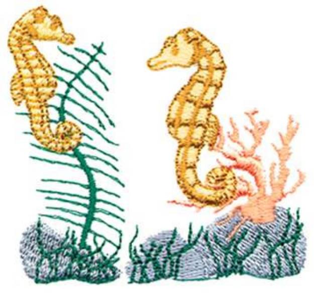 Picture of Sea Horses Machine Embroidery Design