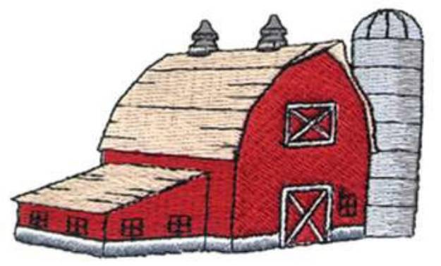 Picture of Small Barn Machine Embroidery Design