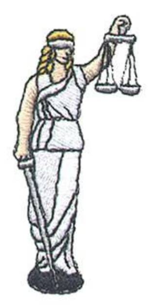 Picture of Scales Of Justice Machine Embroidery Design