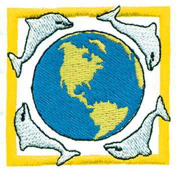 Save The Dolphins Machine Embroidery Design