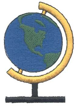 Globe Machine Embroidery Design