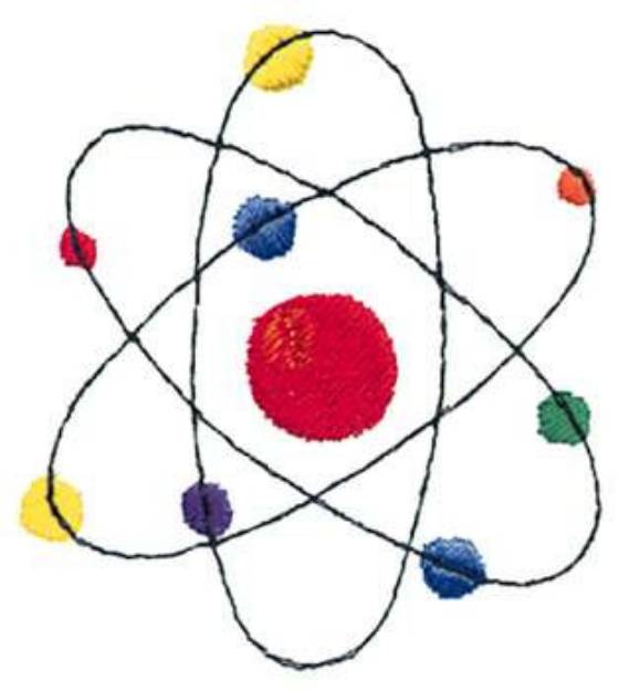 Picture of Atom Machine Embroidery Design