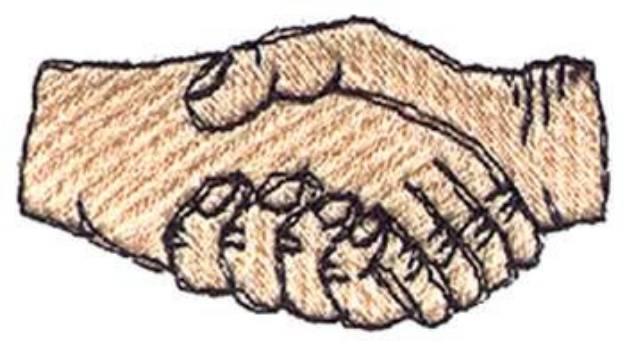 Picture of Shaking Hands Machine Embroidery Design