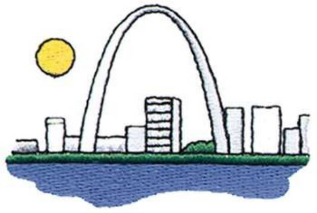 Picture of St. Louis Arch Machine Embroidery Design