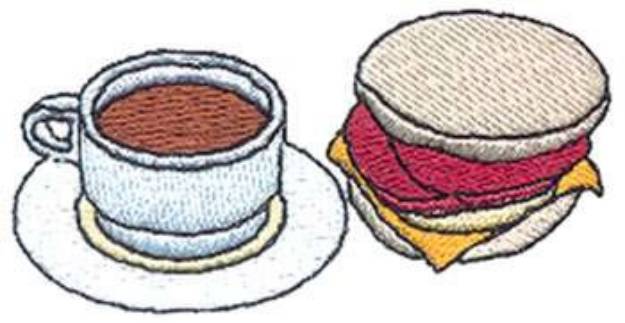 Picture of Muffin With Coffee Machine Embroidery Design