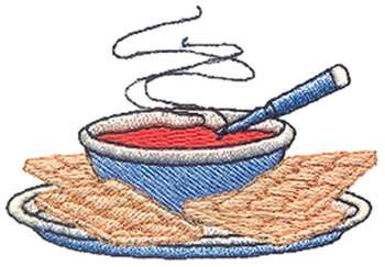 Soup & Crackers Machine Embroidery Design