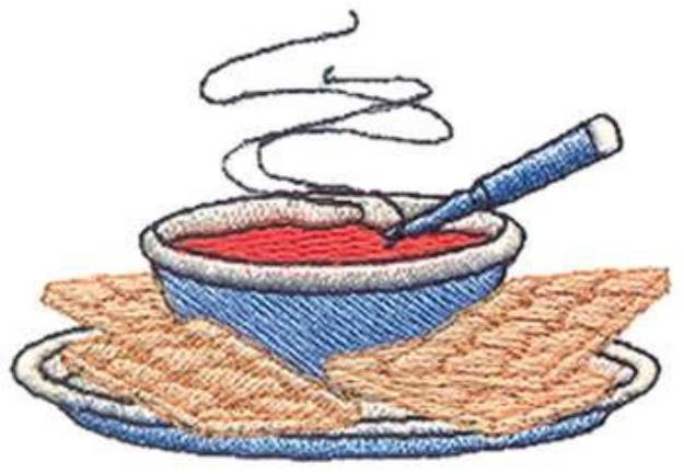 Picture of Soup & Crackers Machine Embroidery Design