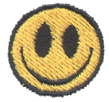 1" Smiley Face Machine Embroidery Design
