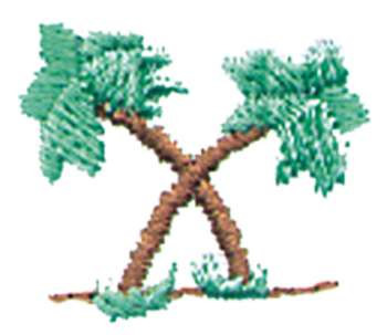 1" Palm Trees Machine Embroidery Design