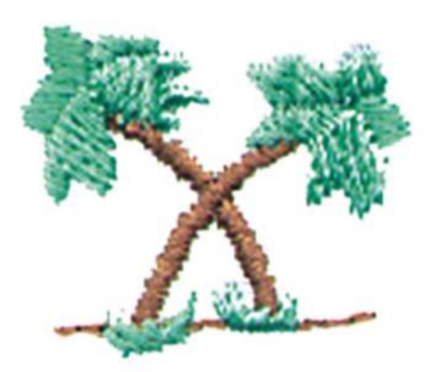 Picture of 1" Palm Trees Machine Embroidery Design