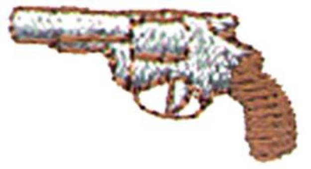 Picture of 1" Gun Machine Embroidery Design