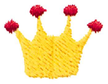 1" Crown Machine Embroidery Design