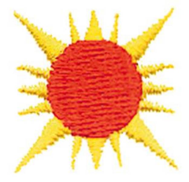 Picture of 1" Sun Machine Embroidery Design