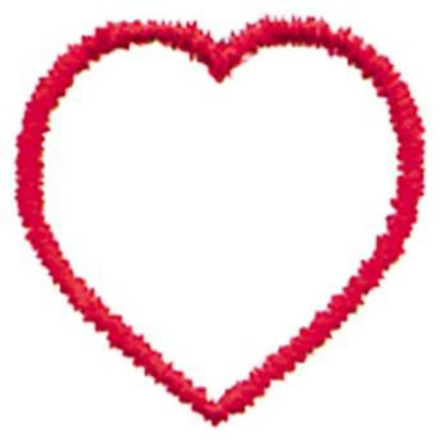 Picture of 1" Heart Outline Machine Embroidery Design