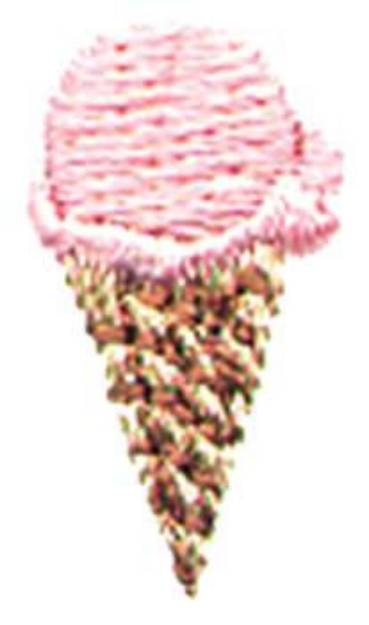 Picture of 1" Ice Cream Cone Machine Embroidery Design