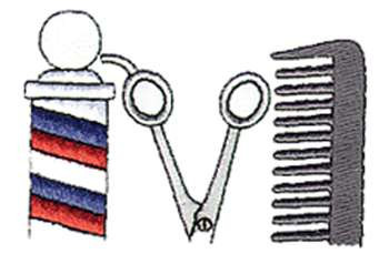 Barber Topper Machine Embroidery Design