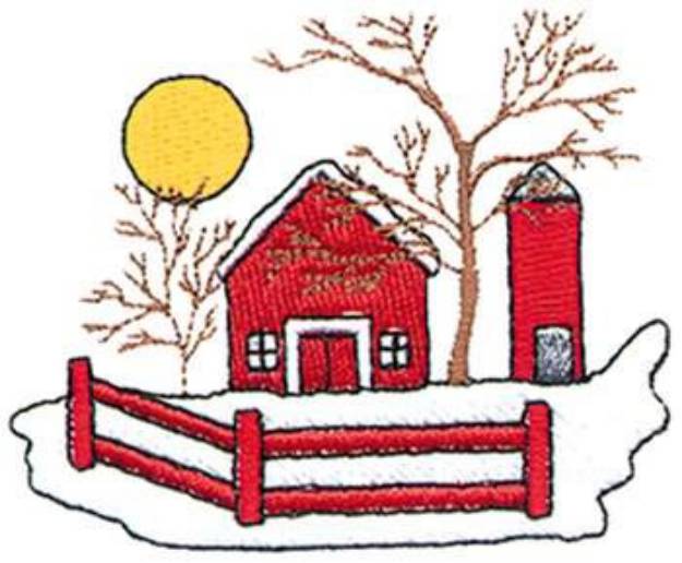 Picture of Farm Scene  Machine Embroidery Design