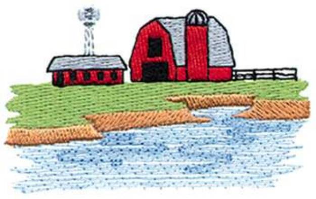 Picture of Farm Barn Machine Embroidery Design