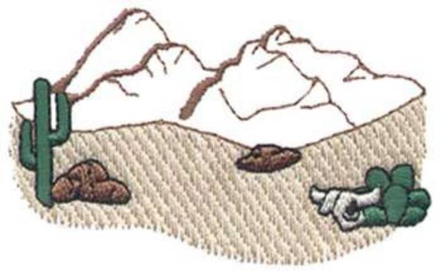 Picture of Desert Scene #1 Machine Embroidery Design