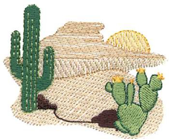 Desert Scene #2 Machine Embroidery Design