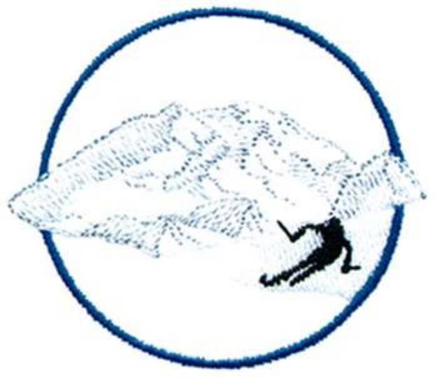 Picture of Mountain Ski Scene Machine Embroidery Design