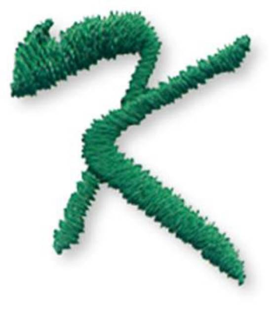 Picture of Script-Letter K Machine Embroidery Design